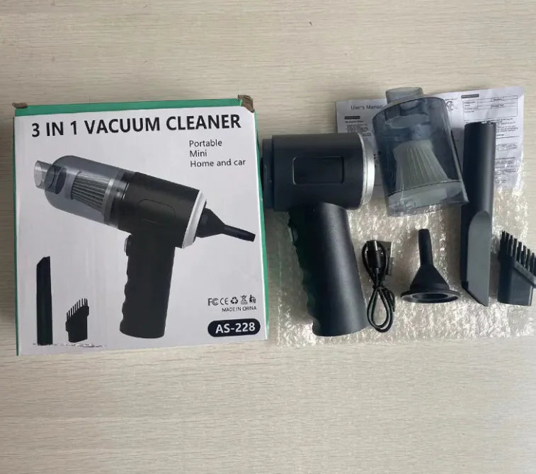 Tragbarer Mini-Sauger 3-in-1: Leistungsstarker Staubsauger, ideal für Zuhause, Auto und Büro